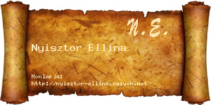 Nyisztor Ellina névjegykártya
